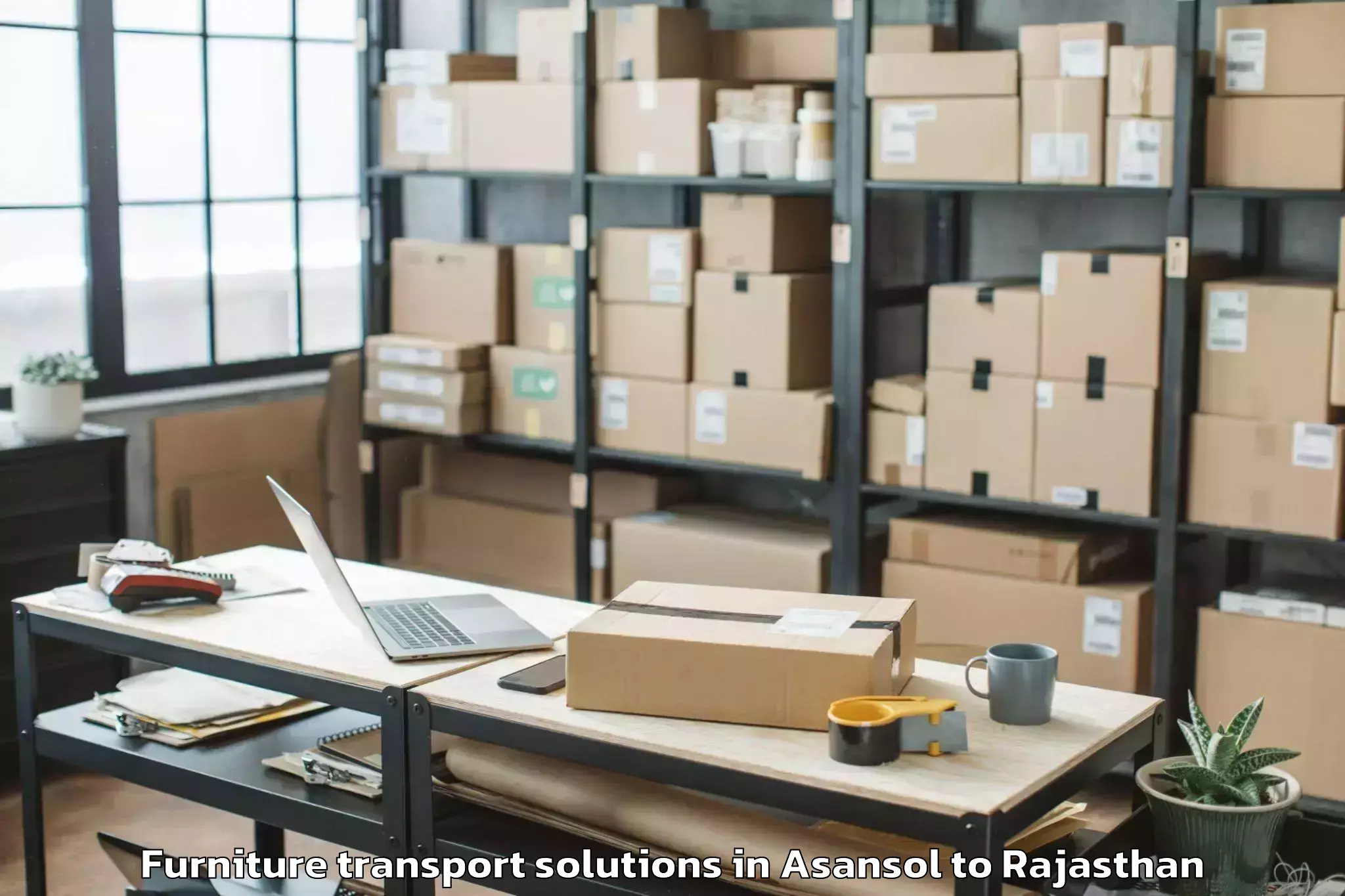 Hassle-Free Asansol to Bhindar Furniture Transport Solutions